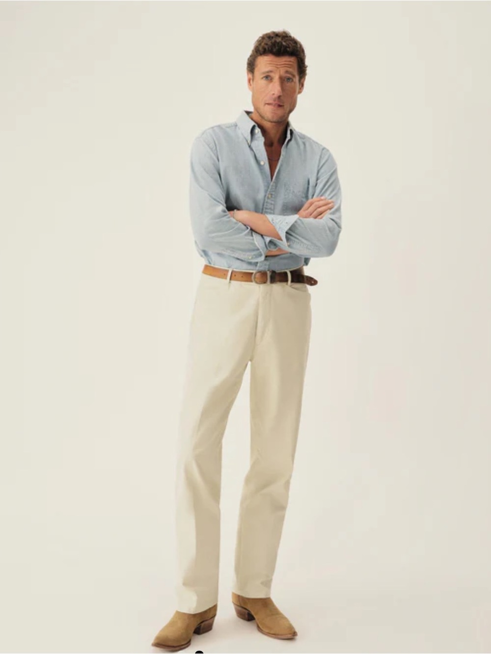 Buck Mason Cotton Twill El Camino Pant Men’s Size 34x33 New Pearl Snap White